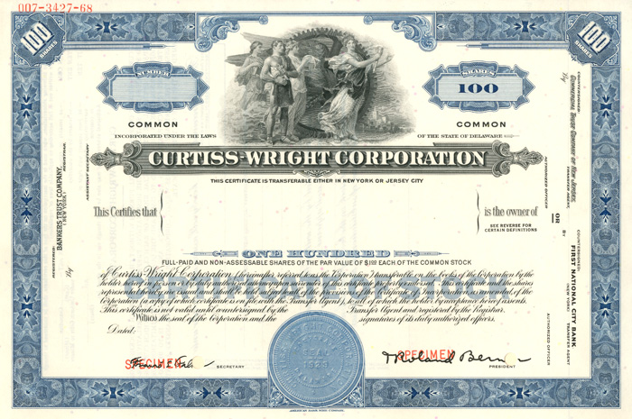 Curtiss-Wright Corporation - Stock Certificate